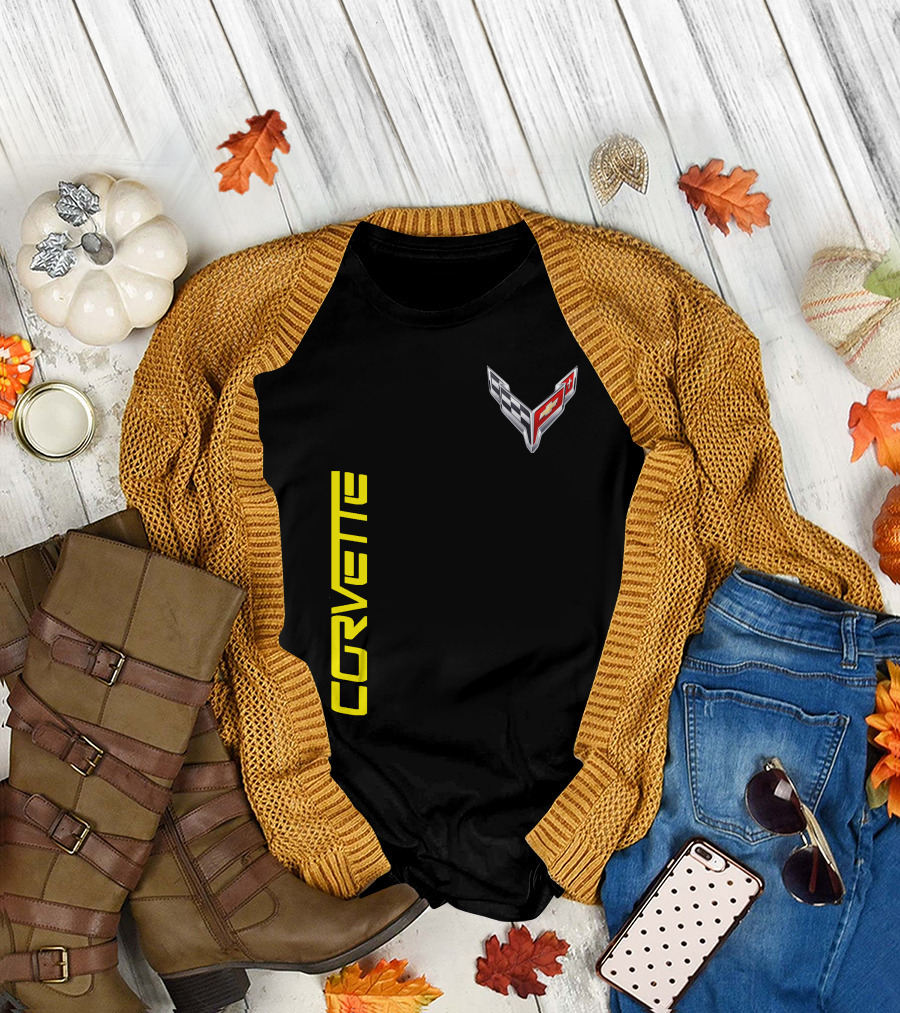 CORVETTE Racing Flag Emblem T-Shirt