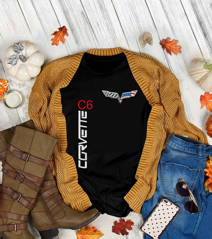 CORVETTE C6 Racing Flag T-Shirt