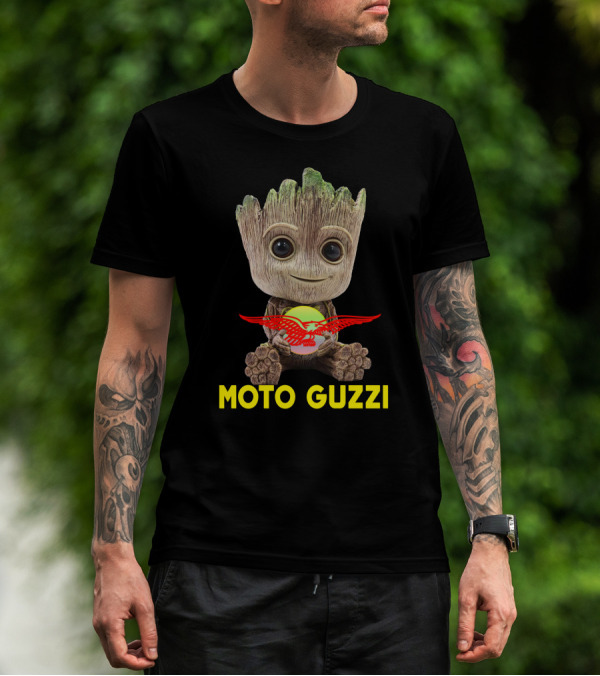 MOTO GUZZI GUZZI Baby Tree Character Holding Red Eagle T-Shirt