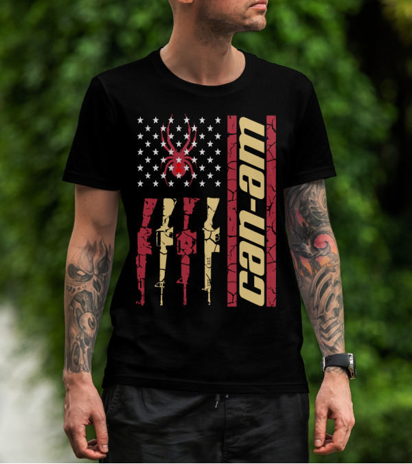 CAN-AM Spider Rifle American Flag T-Shirt