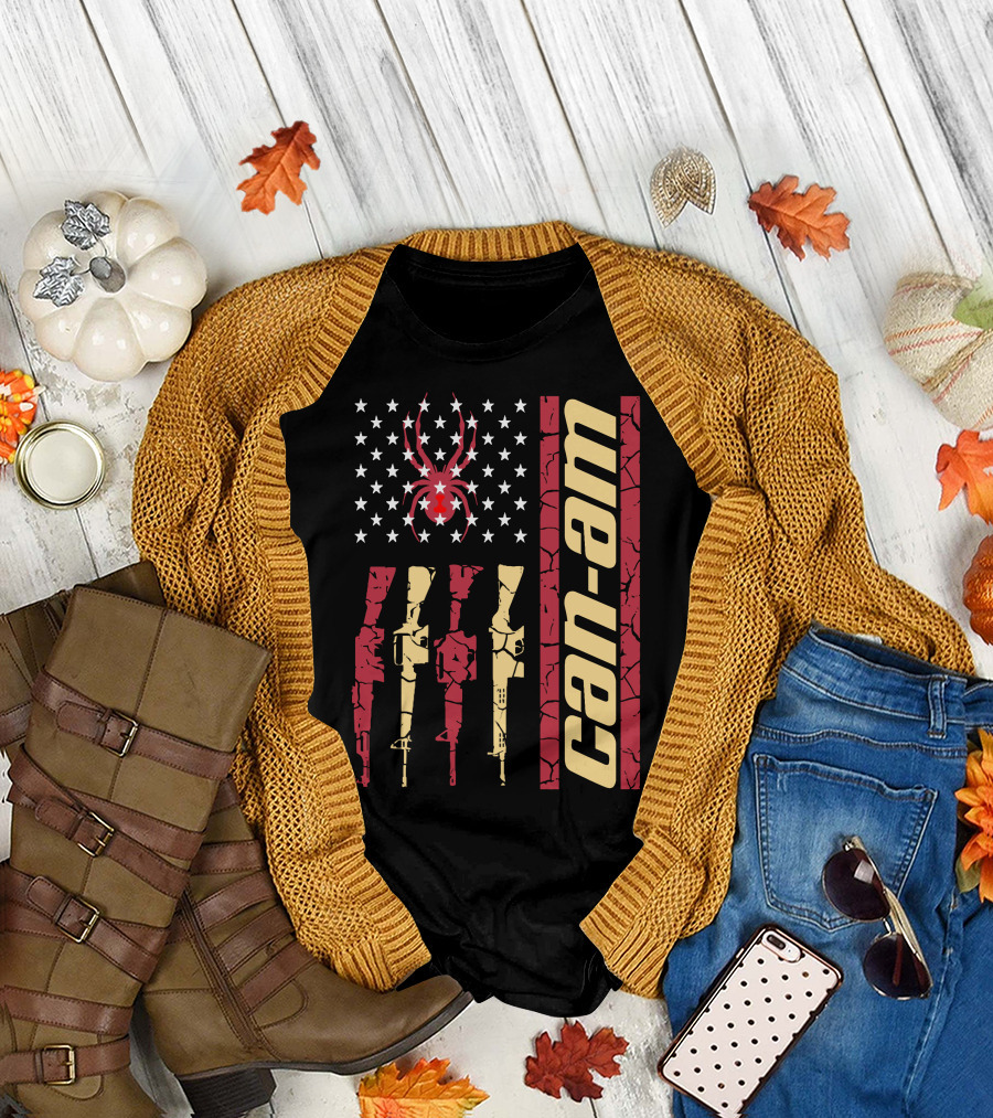 CAN-AM Spider Rifle American Flag T-Shirt