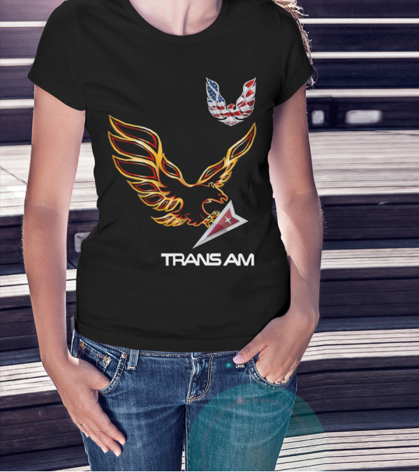TRANSAM Firebird Eagle American Flag T-Shirt