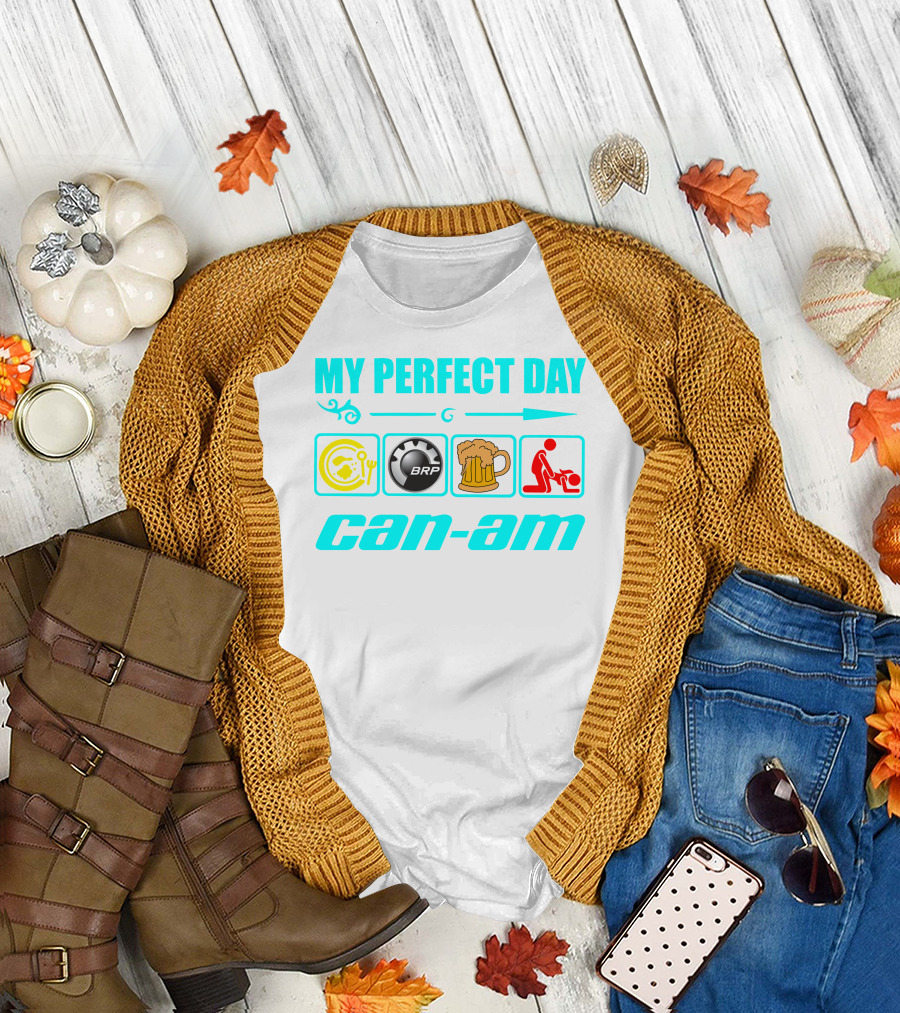 MY PERFECT DAY CAN AM BRP Beer Icons T-Shirt
