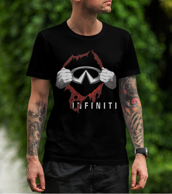 INFINITI Logo Superhero Unveiling Hands T-Shirt