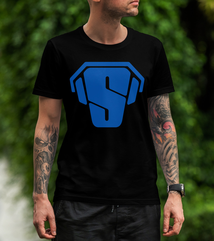 RS Blue Spartan Helmet Emblem T-Shirt