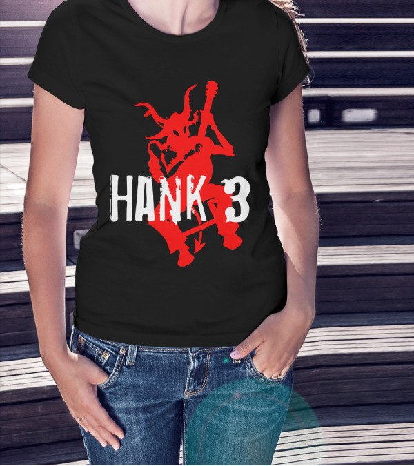 Hank 3 Red Devil Playing Guitar T-Shirt