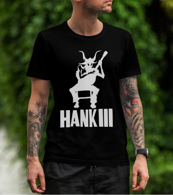 Hank III Goat Demon Playing Guitar T-Shirt