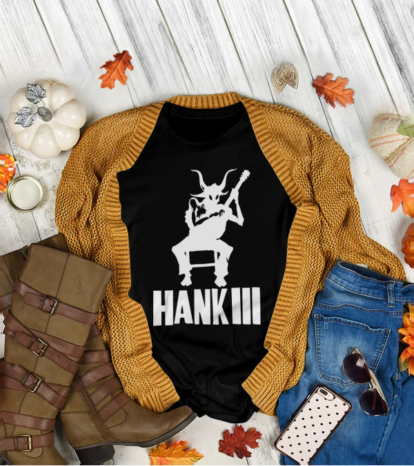 Hank III Goat Demon Playing Guitar T-Shirt