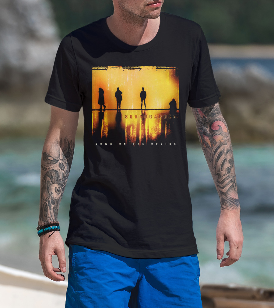 Soundgarden Down On The Upside Silhouettes Reflecting On Stage T-Shirt