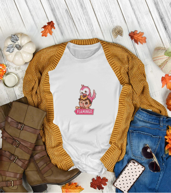 Flamingo Flim Flam Cute Cartoon Character With Bird T-Shirt