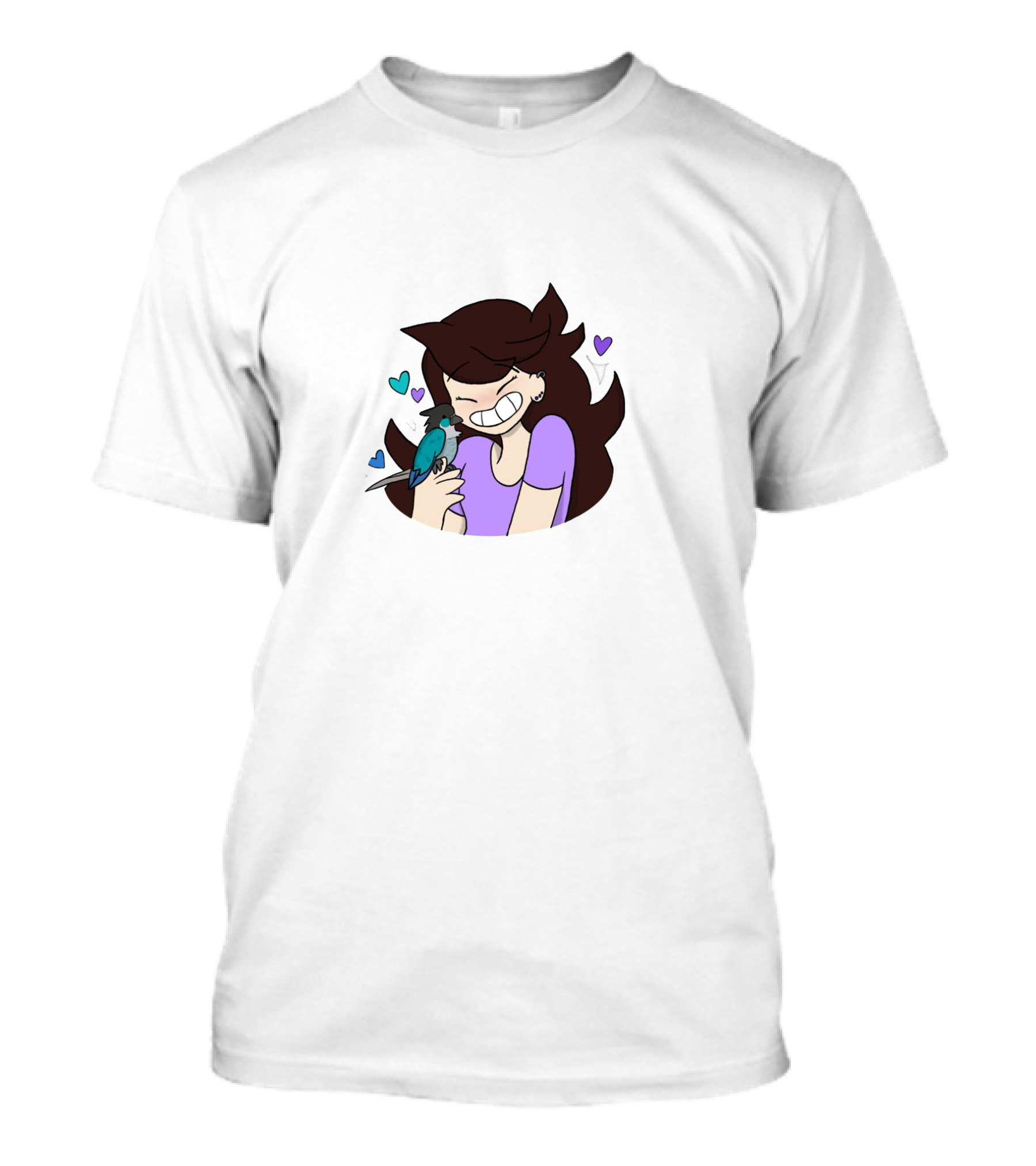 Jaiden Animations With Bird And Heart Symbols T-Shirt