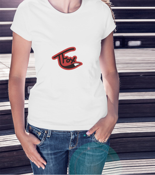 TFox Red And Black Logo With Fox Tail Detail T-Shirt