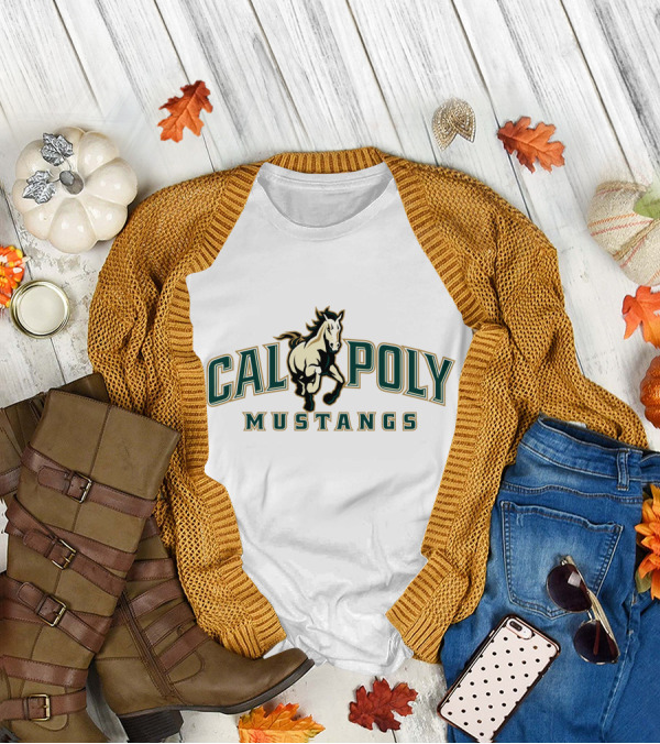 Cal Poly Mustangs Logo With Charging Horse T-Shirt
