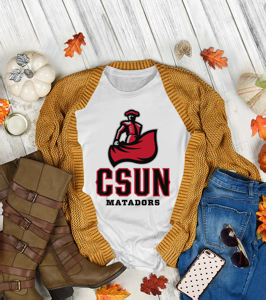 CSUN Matadors Logo Matador In Red And Black Robe T-Shirt