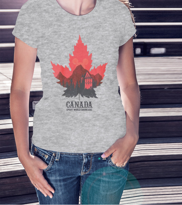 Canada EPCOT World Showcase Maple Leaf Mickey T-Shirt