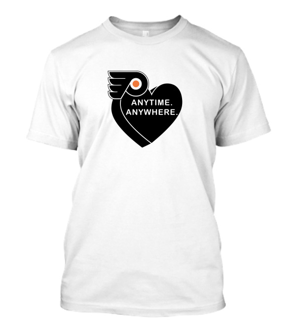 Philadelphia Flyers Anytime Anywhere Heart T-Shirt