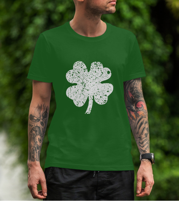 Four Leaf Clover St. Patrick's Day Green Lucky Charm T-Shirt