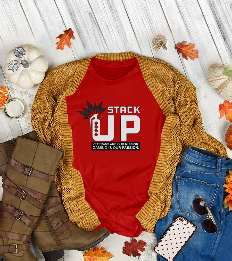Stack Up Veterans Are Our Mission Gaming Is Our Passion T-Shirt