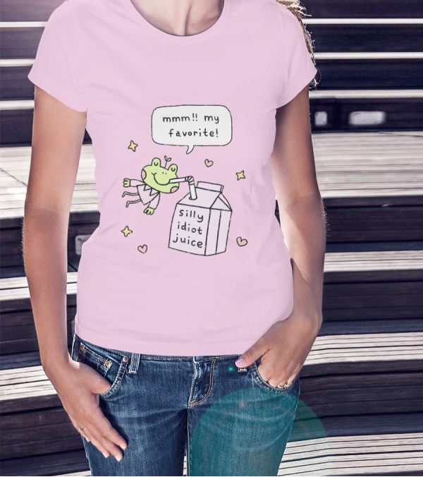 Mmm My Favorite Silly Idiot Juice Frog With Stars And Hearts T-Shirt