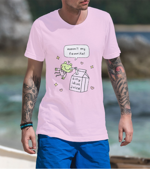 Mmm My Favorite Silly Idiot Juice Frog With Stars And Hearts T-Shirt