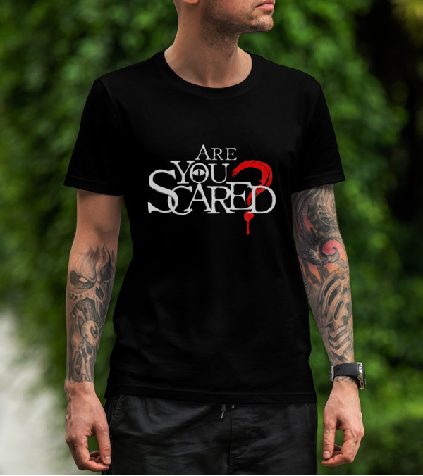 Are You Scared With Bloody Red Question Mark T-Shirt