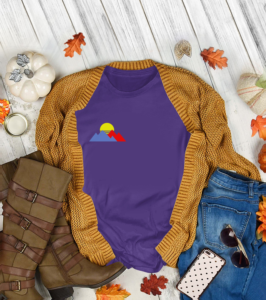 Purpled Merch Sunset Mountains T-Shirt