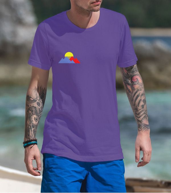 Purpled Merch Sunset Mountains T-Shirt