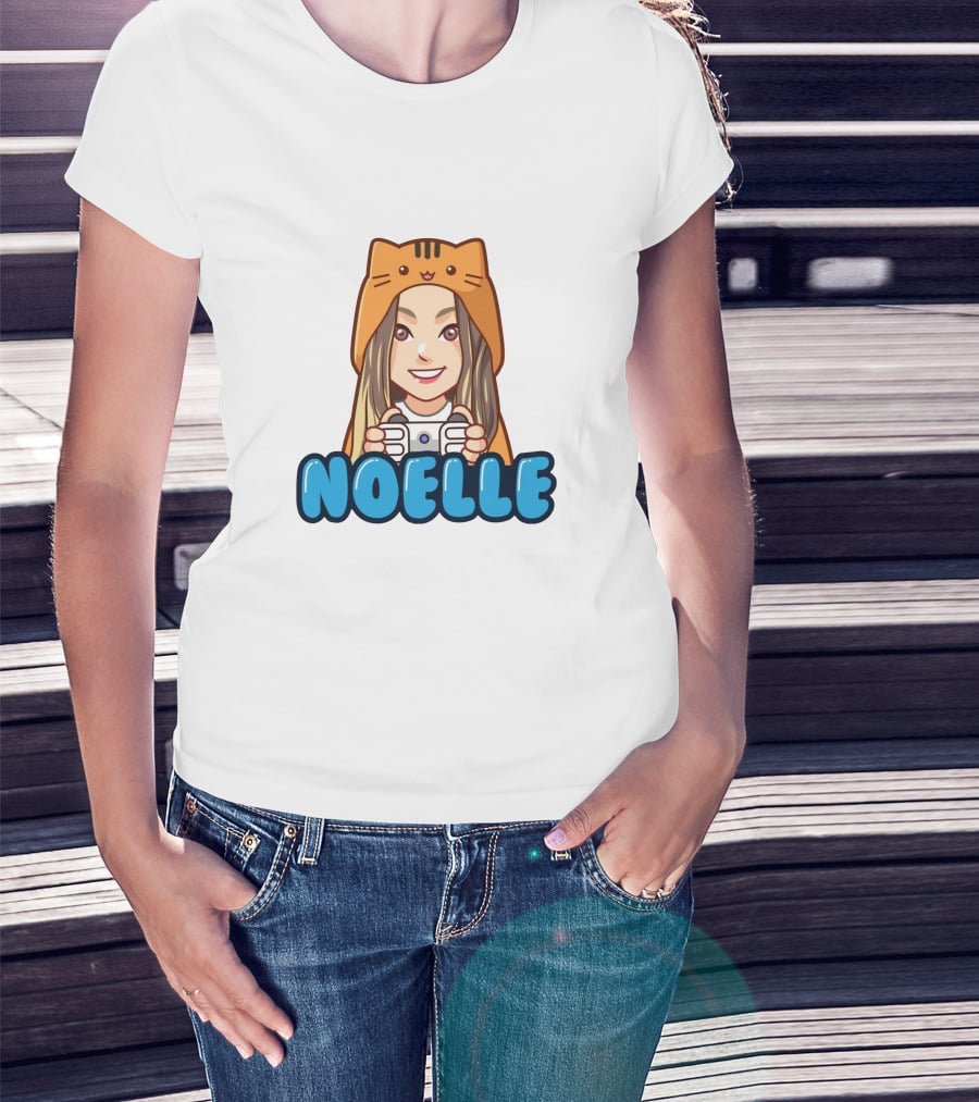 NOELLE Cat Hoodie Gamer Look T-Shirt