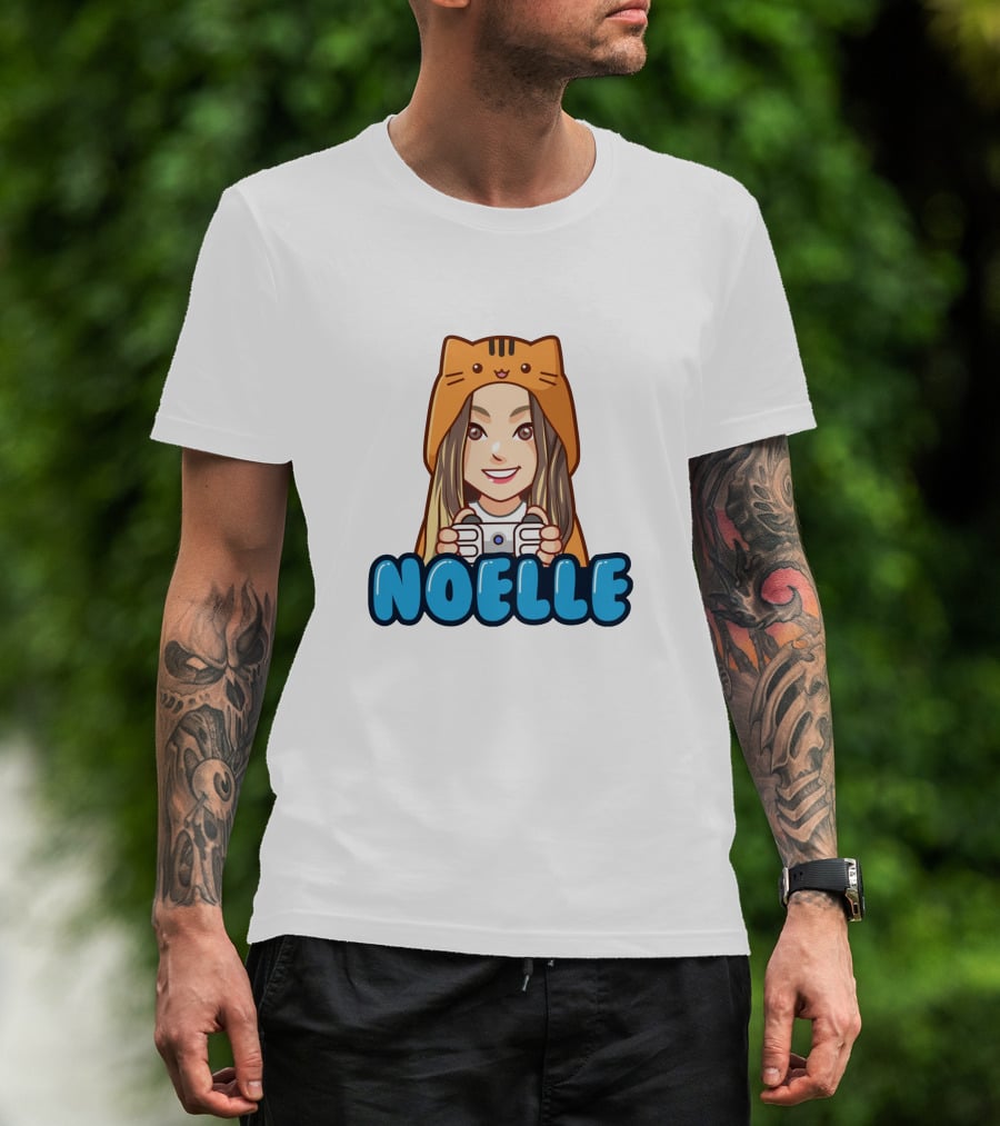 NOELLE Cat Hoodie Gamer Look T-Shirt