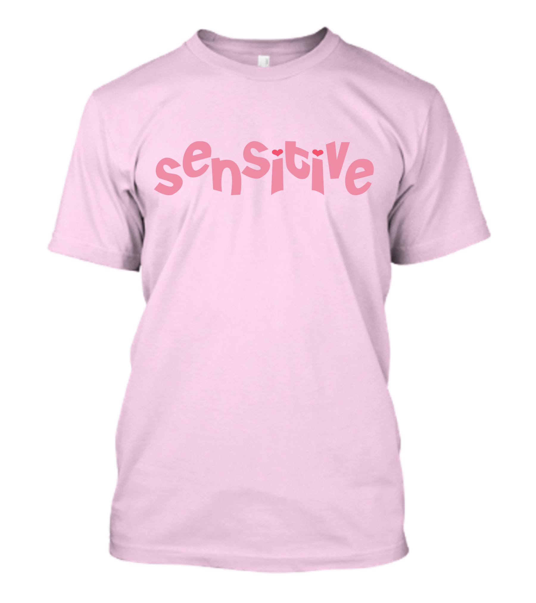Lilsimsie Merch Sensitive Pink Heart Letters T-Shirt