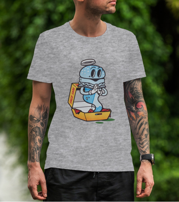 Shop Face Jam Merch Store FaceJamPod Cartoon Pizza Box Character T-Shirt
