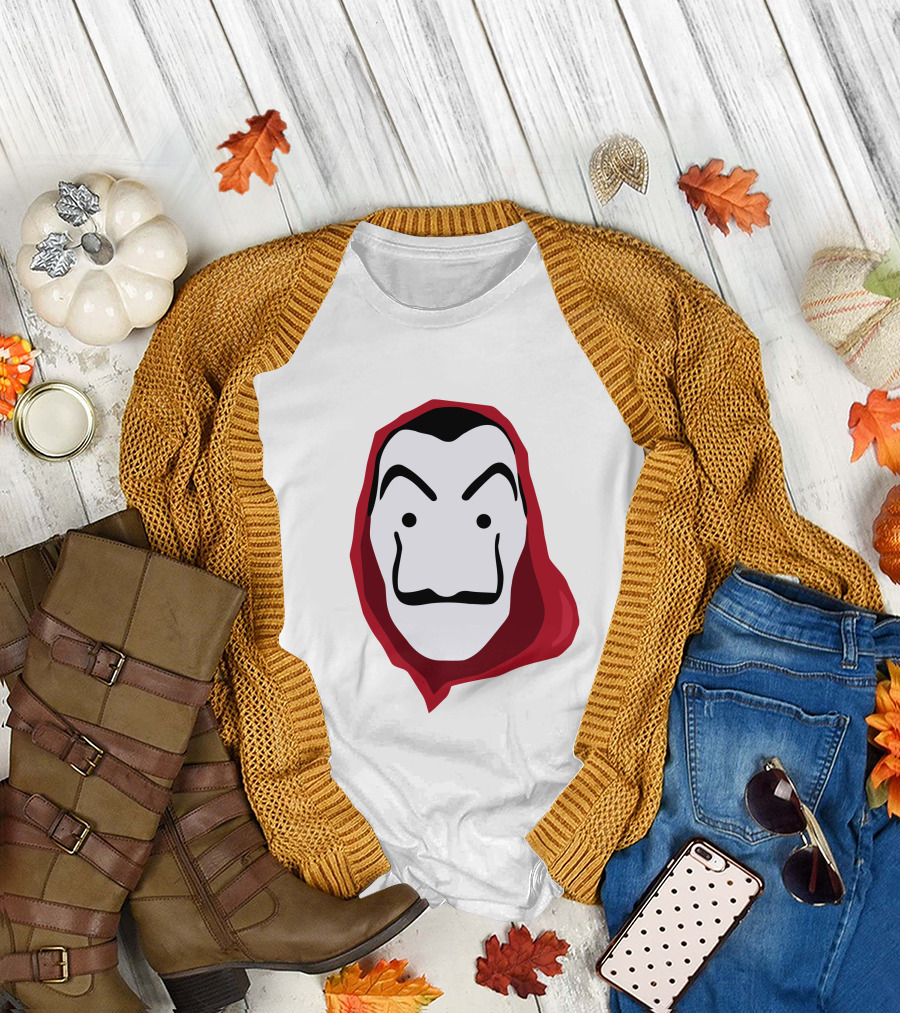 La Casa De Papel Money Heist Salvador Dalí Mask Red T-Shirt