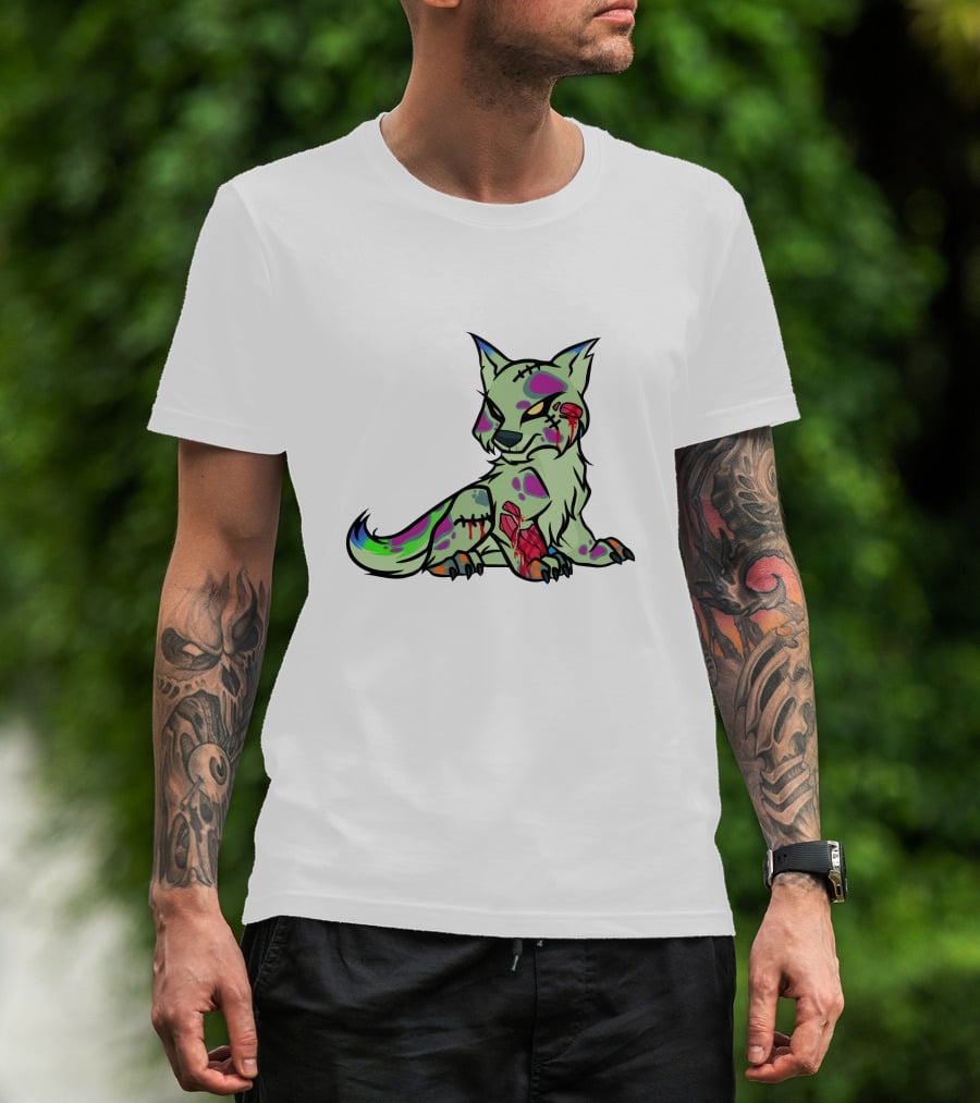 Psycho-Wolfpack 1985 Neon Zombie Wolf T-Shirt