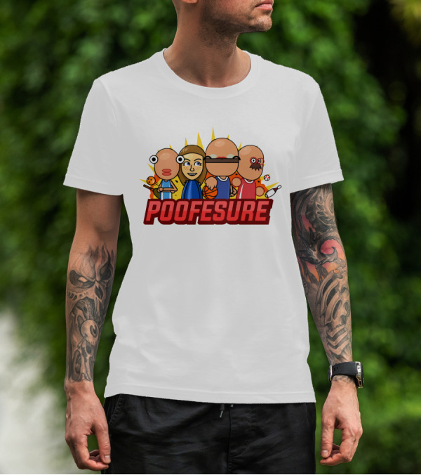 Poofesure Cartoon Characters Baseball Bowling Basketball Gaming Collection T-Shirt