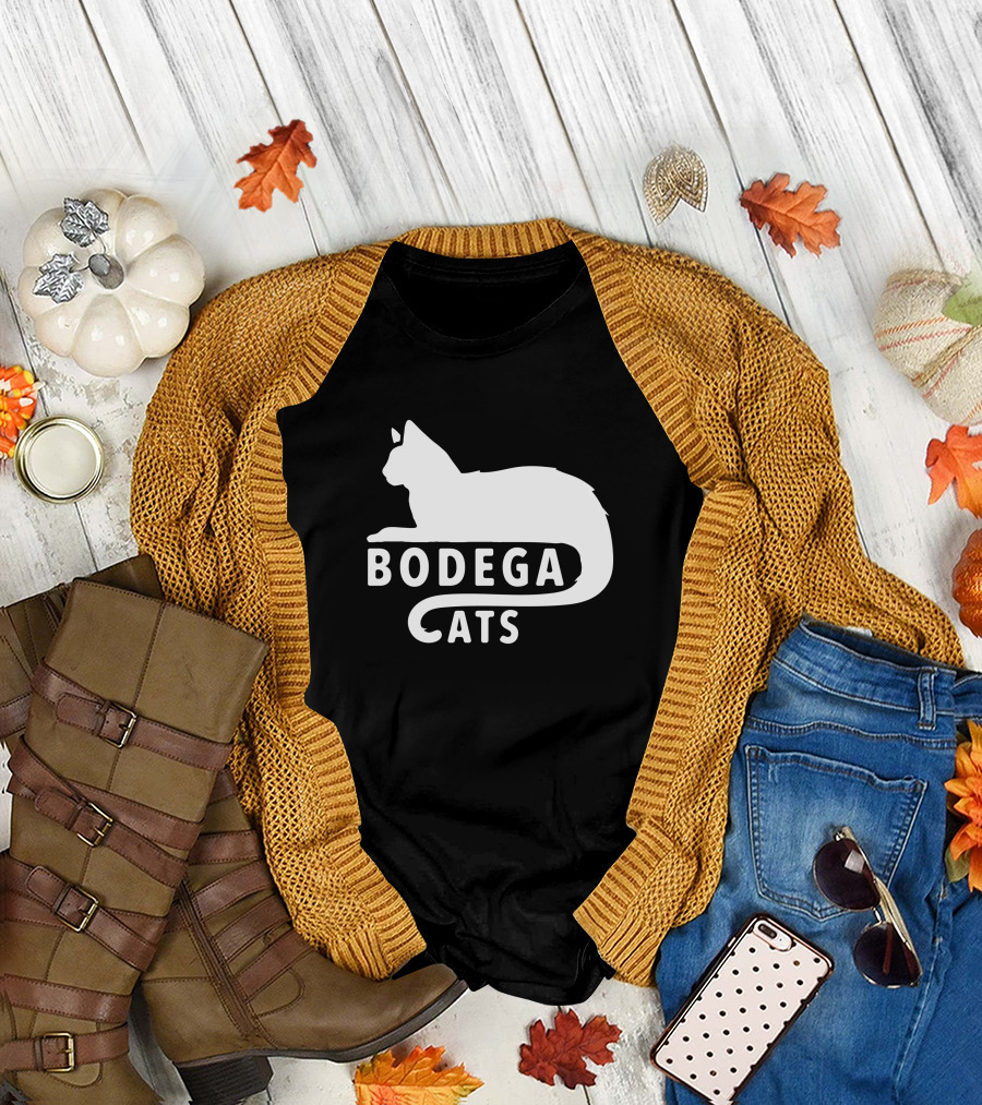 BodegaCats Cat Silhouette C Tail T-Shirt