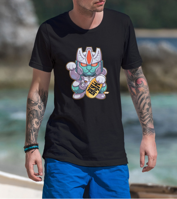 Zero Mayhem Cat-Tron Tigatron Hybrid Evangauntt Lucky Charm T-Shirt