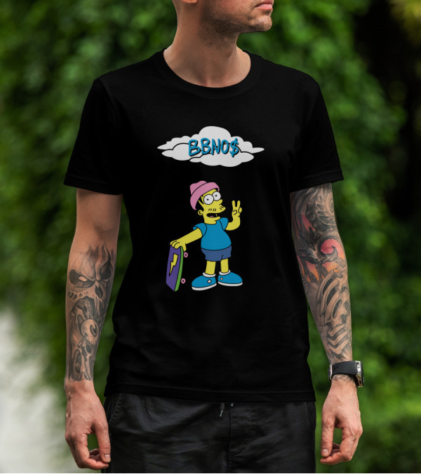 BBNO$ Simpson Style Skateboard T-Shirt