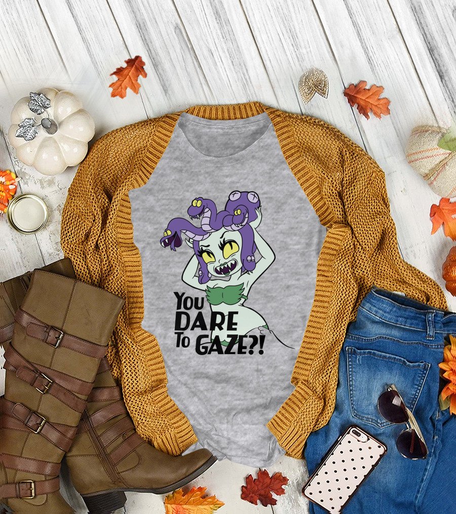 Cuphead Cala Maria Medusa You Dare To Gaze T-Shirt