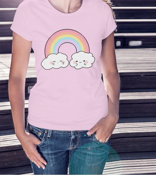 It's Akeila Merch Pastel Rainbow With Clouds T-Shirt
