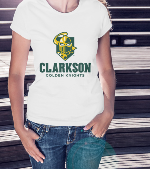 Clarkson Golden Knights Logo Knight Helmet T-Shirt