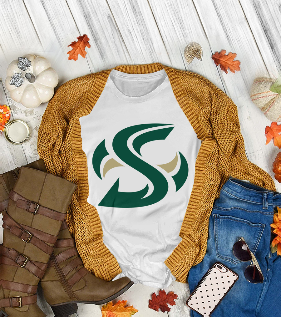 Sacramento State Hornets Logo Green Gold S T-Shirt