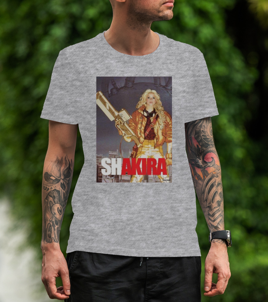 SHAKIRA AKIRA Manga Fusion With Bold Heroic T-Shirt