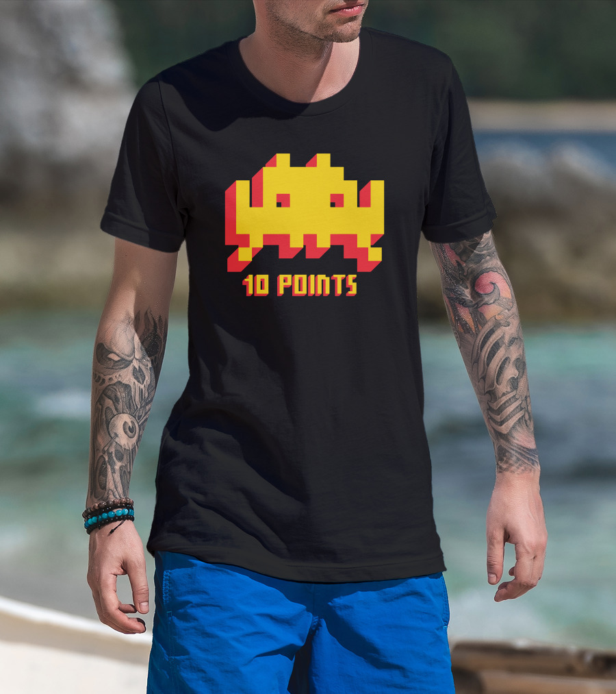 Space Invaders 10 Points Classic Arcade T-Shirt