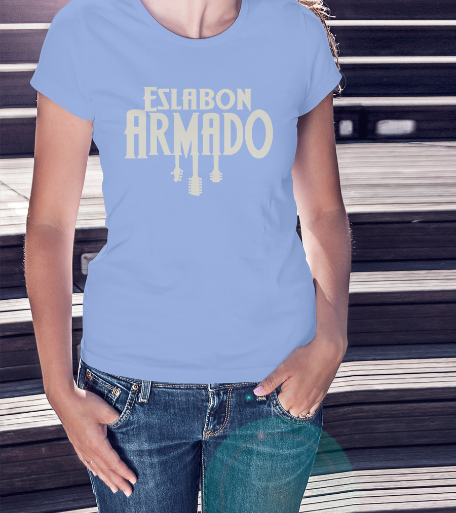 Eslabon Armado Guitar Typography T-Shirt