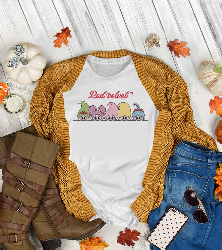 Red Velvet Trolls Cartoon Characters T-Shirt