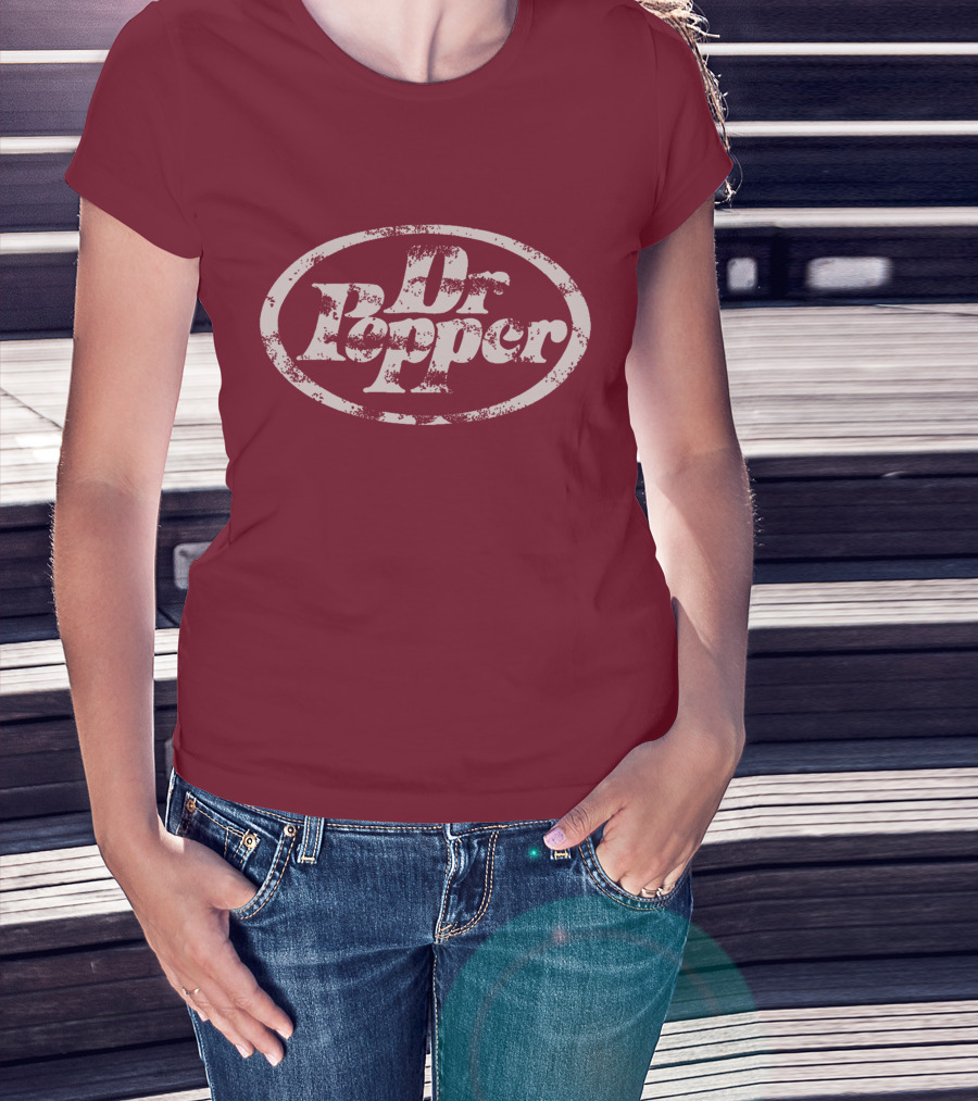 Dr Pepper Distressed Vintage Oval T-Shirt