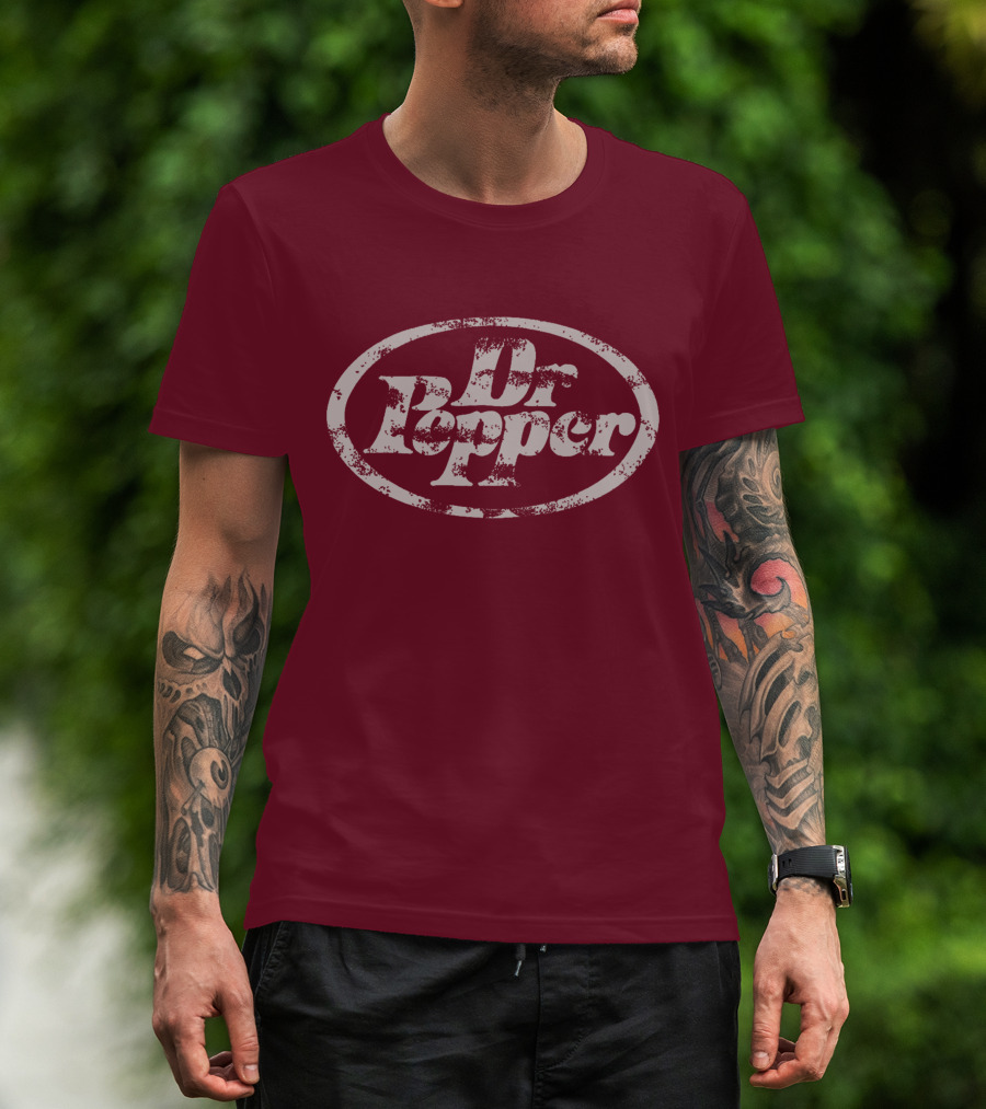 Dr Pepper Distressed Vintage Oval T-Shirt