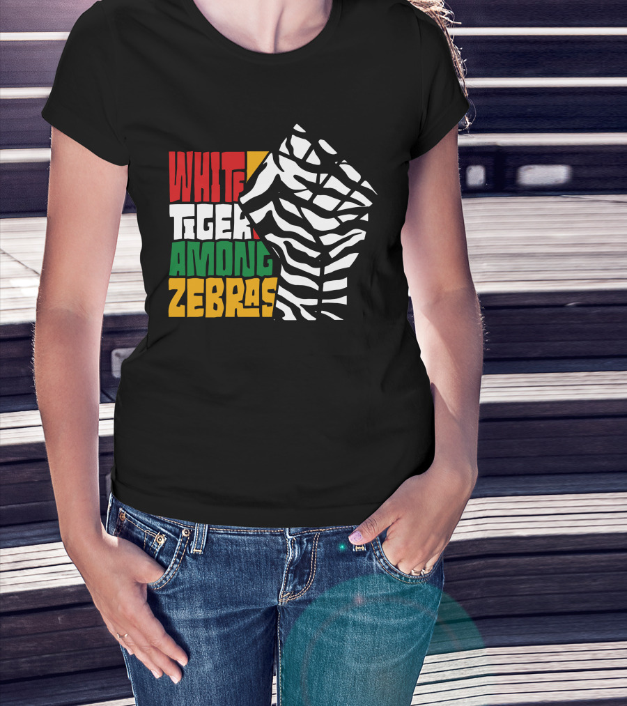 White Tiger Among Zebras Nick Shin Merciless Tiger T-Shirt