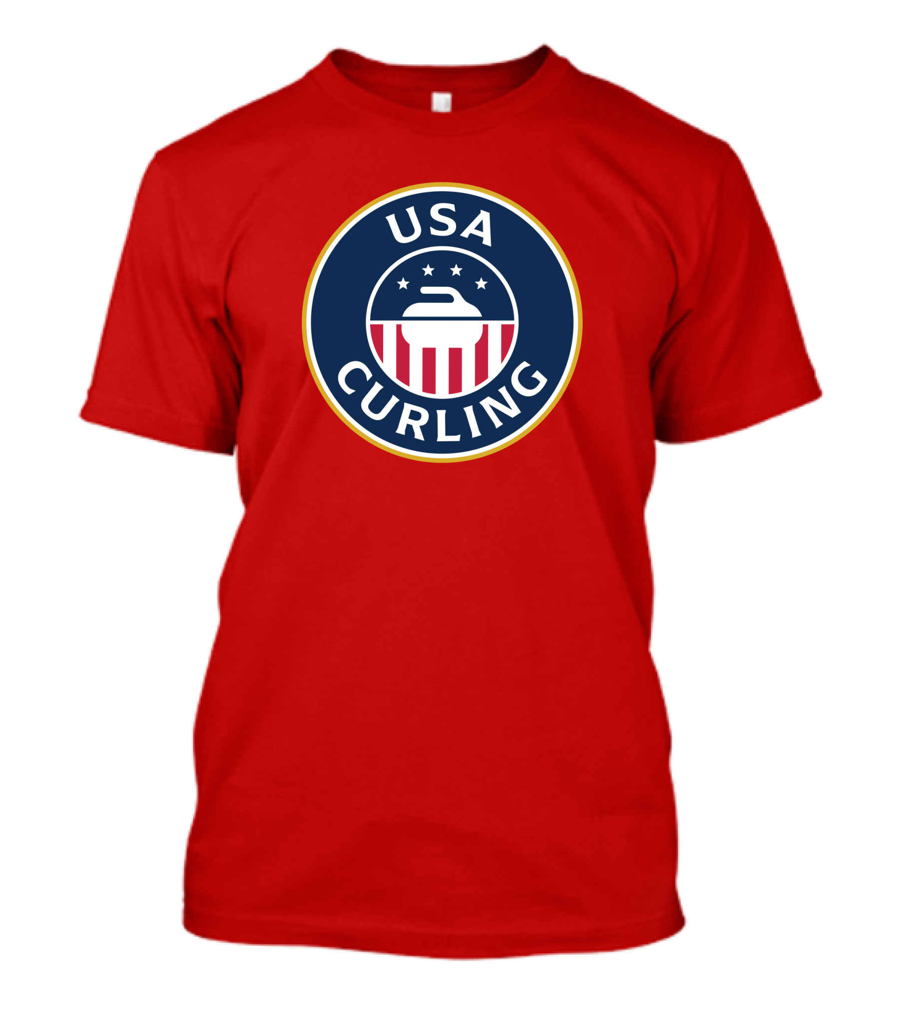 USA Curling Team Peterson Red Emblem T-Shirt
