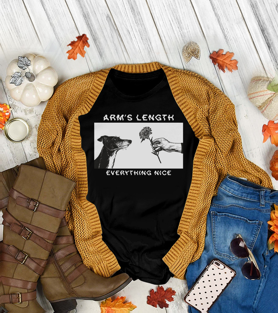 ARM'S LENGTH EVERYTHING NICE Dog and Flower T-Shirt
